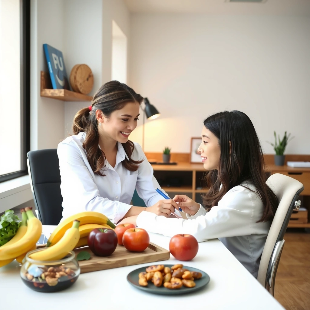 Nutritionniste professionnelle en consultation